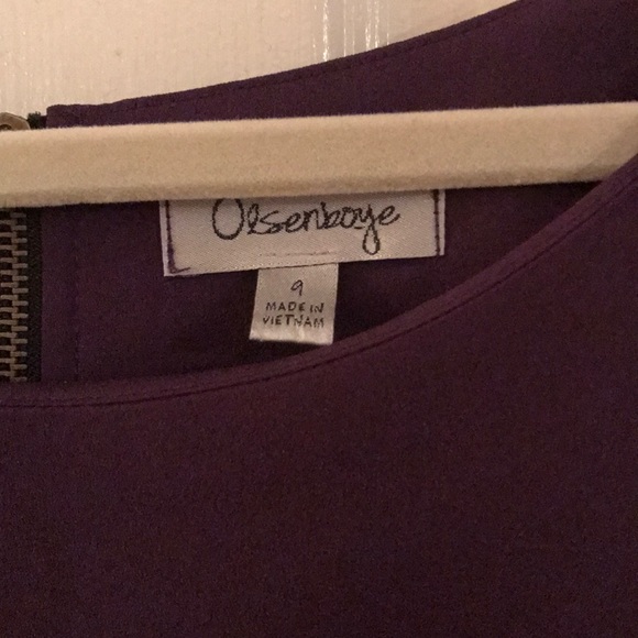 Olsenboye Sz 9 Purple peplum zip back - Picture 3 of 3